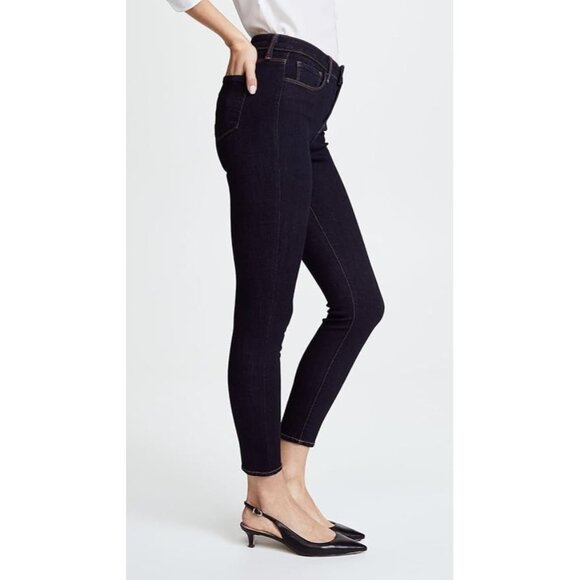 L'AGENCE Margot Midnight Dark Blue High Rise Skinny Ankle Jeans, Size 25 - Picture 3 of 15